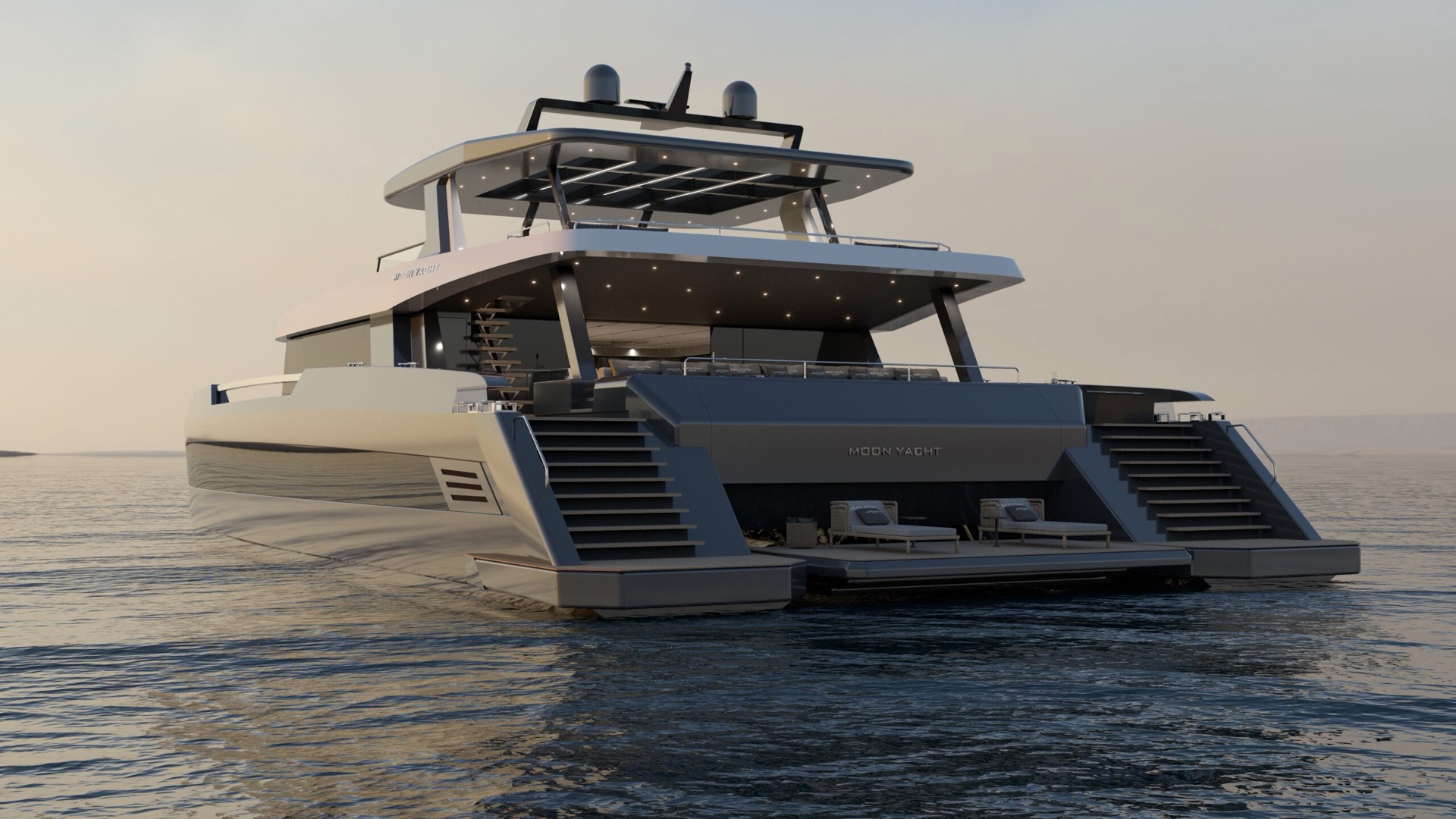 Moon Yacht — jacht motorowy MY100 na wodzie