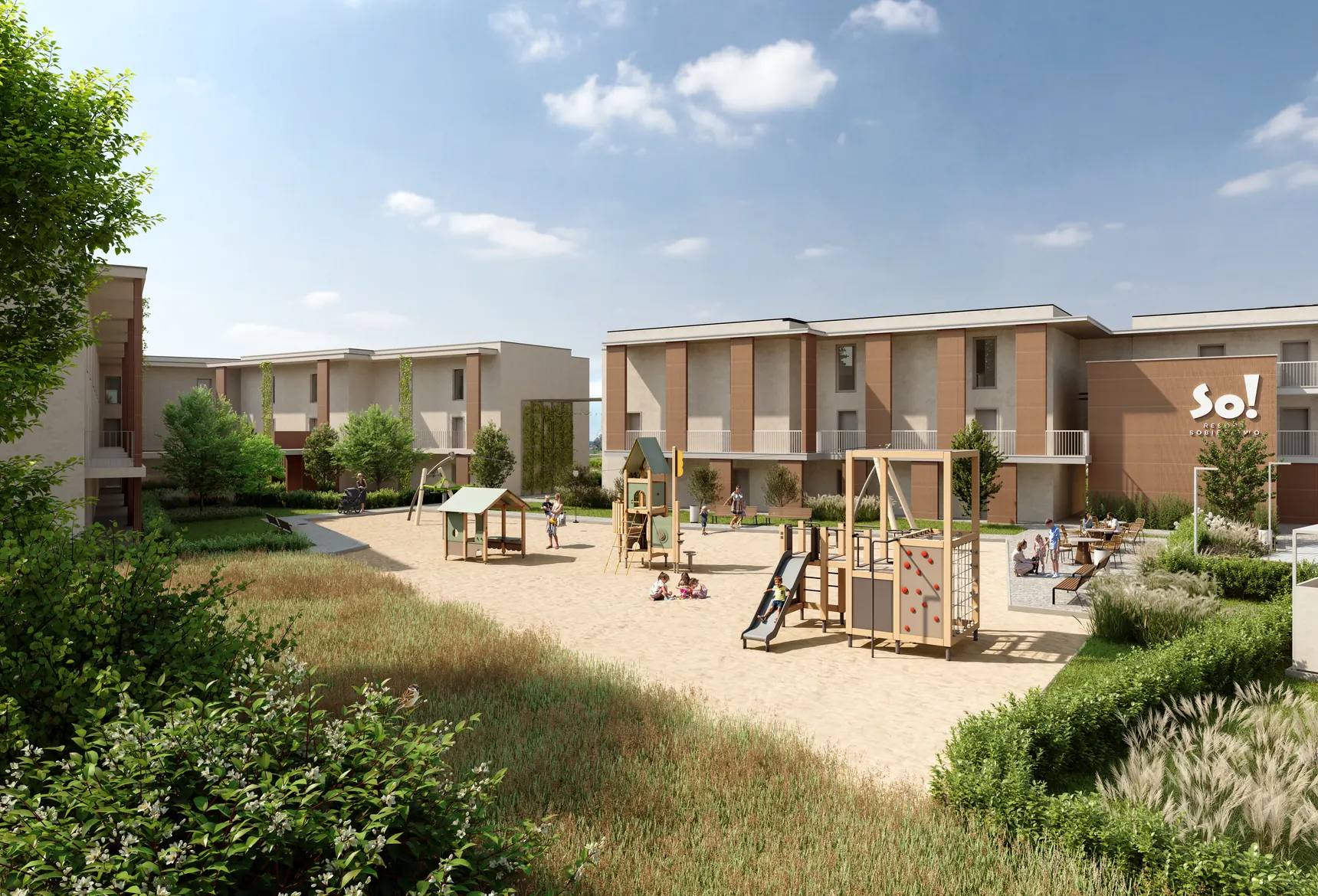 Wizualizacja osiedla SO!RESORT Sobieszewo