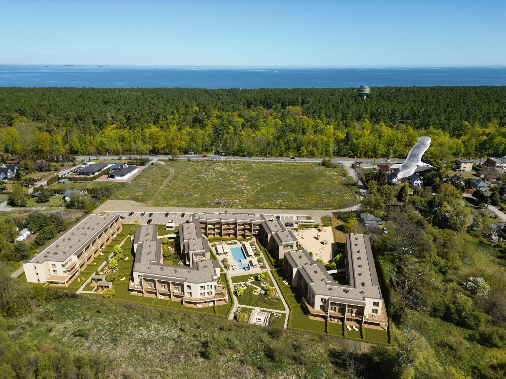 Teren inwestycji SO!RESORT na Wyspie Sobieszewskiej