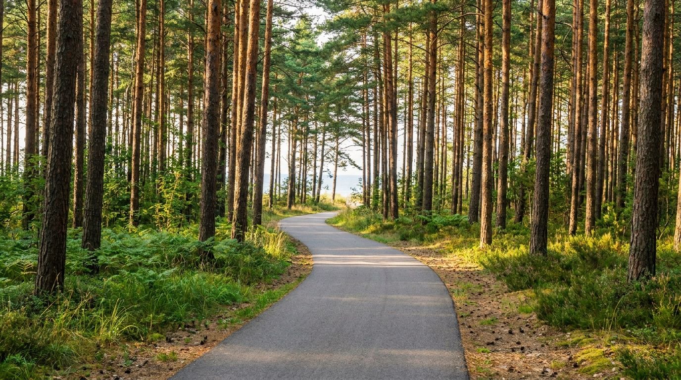 Trasa rowerowa R-10 wśród sosen – Wyspa Sobieszewska rowerem